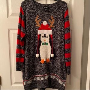 Fuzzy Penguin Sweater